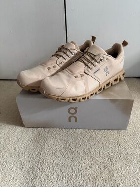 On Cloud 6 Mens Sneaker Waterproof in Dune Sand 11